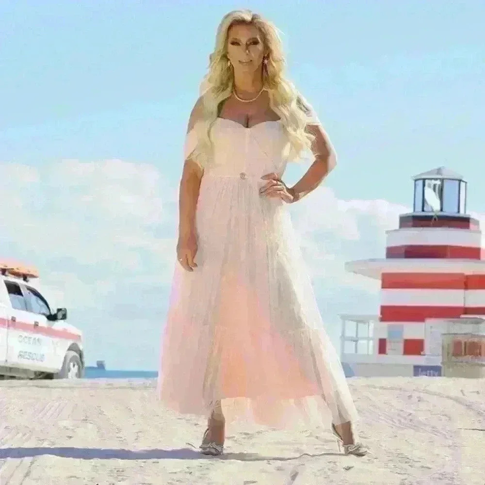Blush ankle length dress